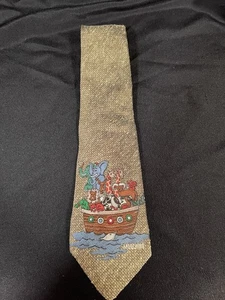 Corbata Moschino Arca de Noé arco 100 % seda - Imagen 1 de 7