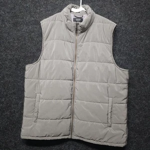 Nordstrom Shop Mens XL Gray Puffer Quilted Vest Jacket Blended Outdoors - Picture 1 of 10