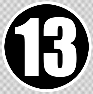 Racing Number Numbers Round Self Adhesive Round External Grade Decal Sticker - Picture 1 of 1