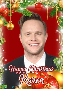 CARTOLINA DI NATALE OLLY MURS PERSONALIZZATA - Foto 1 di 3