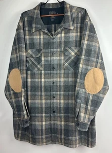 Pendleton The Original Board Shirt Jac Shacket W/ Elbow Patch Men's XXXL Tall - Picture 1 of 16