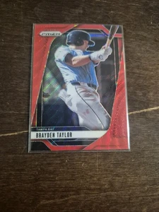2025 Panini Prizm Brayden Taylor Tampa Bay Rays Red Wave - Picture 1 of 2