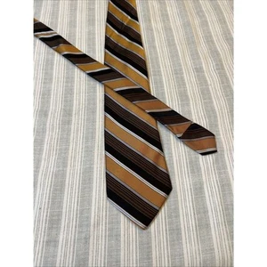 VTG Paul Fredrick Stripped Tie 100% Itlian Silk Necktie Hand Tailored USA L#0084 - Picture 1 of 11