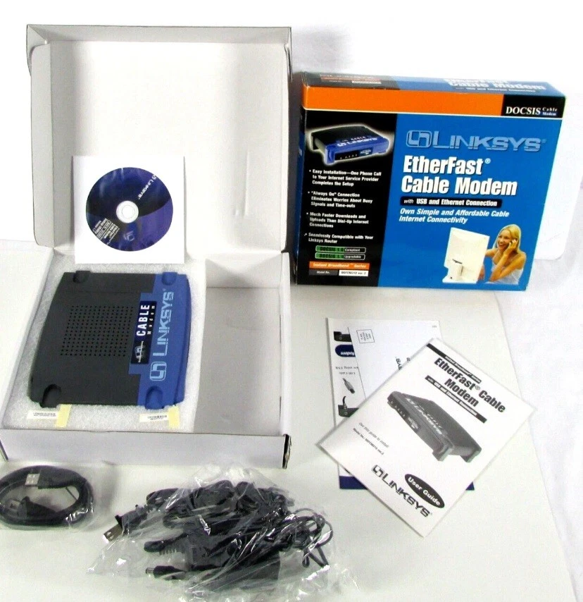 Linksys EtherFast Cable Modem with USB & Ethernet Connections (BEFCMU10 ver. 2) - Image 1 of 4