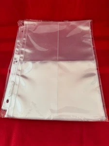 ULTRA PRO PLATINUM SERIES 4-POCKET CLEAR PAGES 3 1/2" X 5 1/4" - 16 COUNT - Picture 1 of 1