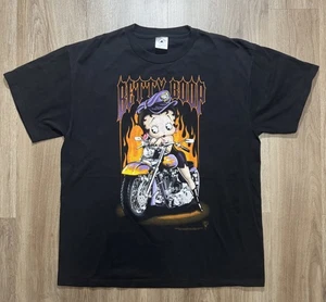 T-shirt biker Betty Boop vintage 2000 taglia L - Foto 1 di 8