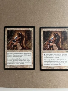 Magic the Gathering MTG-Mirage-RASHIDA SCALEBANE-Reserved List-Anti-Dragon-x2 - Picture 1 of 6