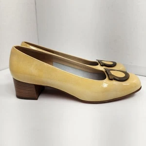 Salvatore Ferragamo beige Lack Pumps Größe 6,5 B - Bild 1 von 14
