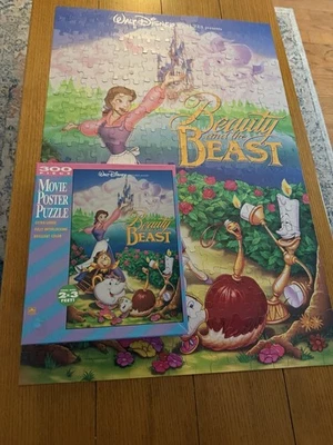 VTG Walt Disney Classic BEAUTY and The BEAST Poster Puzzle 300 Piece Size 2'x3' - Image 1 of 4
