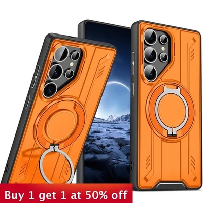 For Samsung Galaxy S25 Ultra S24FE A35 A56 Phone Cover Magnetic Rotating Bracket - Image 1 of 4