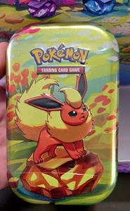 2025 Pokémon Scarlet & Violet Prismatic Evolutions Mini Tin Flareon Spanish New - Picture 1 of 1