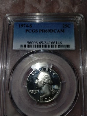 1974 S 25¢ PCGS PR69DCAM RPM MMS-009 STAGE C - Image 1 of 4
