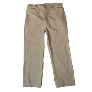 Scully Hose Herren 38x41 braun Duck Canvas V Kerbe Schnalle hinten Western Rangewear - Bild 1 von 5