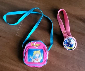 Bolso Bandolera Sailor Moon De Colección 1995 Lenticular + Bolsa Cintura Vinilo Ajustable Rosa RARO - Imagen 1 de 19