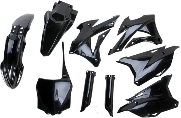 Acerbis Full Plastics Kit Black #2374110001 fits Kawasaki KX85/KX100 2014-2021 - Imagem 1 de 1