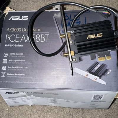 Asus AX3000 (Pce-AX58BT) Adattatore Wireless PCIe Dual Band Next-Gen WiFi 6 No Nessuno - Immagine 1 di 4
