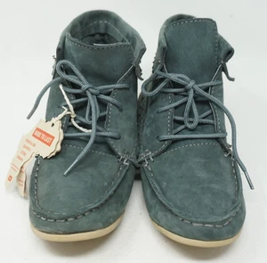 Oliberte Dark Grey Nubuck Boot Fringe Chukka Moccasin Shoes Women's 7.5 Size 38 - Picture 1 of 9