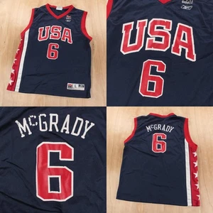 Vintage 2004 USA Olympia Basketball Team Tracy McGrady #6 Trikot Jugend großer Traum - Bild 1 von 8
