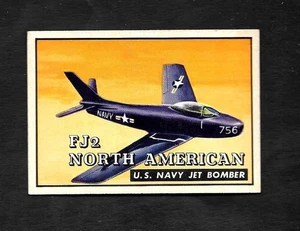 1952 TOPPS WINGS #137 FJ2 NORTH AMERICAN - NM/MT - U.S. NAVY - 3.99 MAX SHIP - Bild 1 von 1