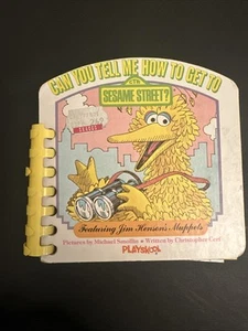 Playskool Board Book Can You Tell Me How To Get To Sesame Street? 1975 - Picture 1 of 8