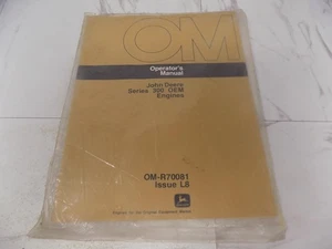 John Deere Serie 300 Manuale Operatore Motori OEM OM-R70081 1983 - Foto 1 di 2