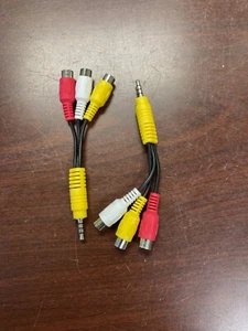 Lot of two 3.5mm Male To RCA Composite Cable Adaptef EAD61273134CHS - Picture 1 of 1