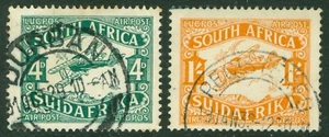 SG 40-41 South Africa 1929. 4d & 1/-. Very fine used CAT £22 - Picture 1 of 1
