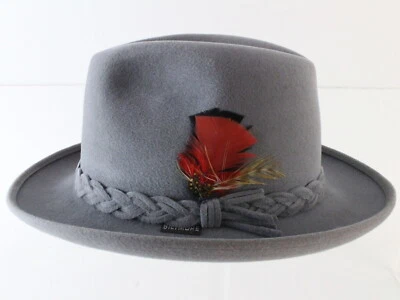 Biltmore Golden Pheasant Velour Mens Sterling Gray Felt Fedora 7 56cm - Image 1 of 4