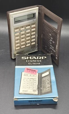 Calculadora vintage Japón SHARP ELSI MATE EL-401A/reloj/calculadora/cronómetro/ Foto 1 de 4