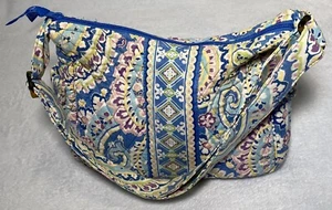Vera Bradley Adjustable Strap Shoulder Handbag Purse Capri Blue Paisley Print - Picture 1 of 7