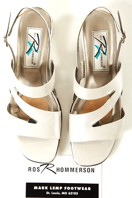 Sandalia Sadie Blanco Perla Para Mujer 9M Zapato Verano Cuero ROS HOMMERSON Foto 1 de 4