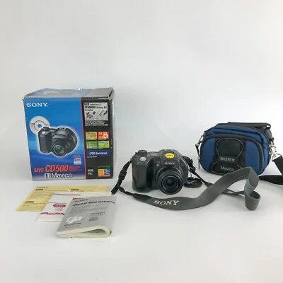 Sony CD Mavica 5MP Digital Camera w/ 3x Optical Zoom - (MVC-CD500) + Charger - Image 1 of 4