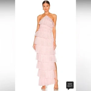 The Bar Damen Henri Stufen Rüschen Kleid In Rose Rosa Größe 00 - Bild 1 von 14