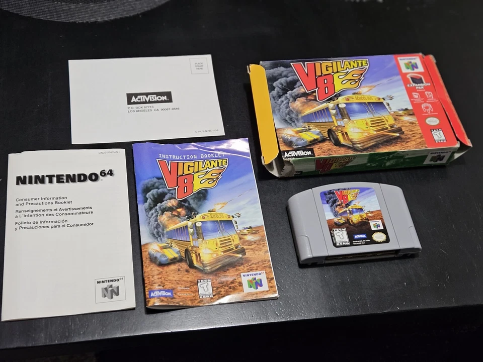 Vigilante 8 (Nintendo 64, 1999) AUTHENTIC! COMPLETE! TESTED! REGISTRATION! - Image 1 of 4