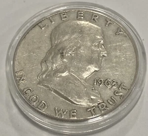 1963 Franklin Half Dollar AG About Good 90% Silver 50c US Coin Collectible - Picture 1 of 2