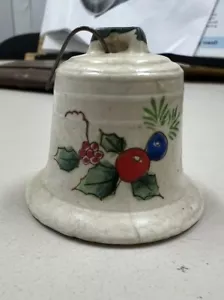 Campana e appendiabiti vintage Giappone stagioni saluti piccola campana ornamento 2,5" ceramica - Foto 1 di 2