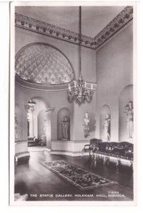 The Statue Gallery, Holkham, Norfolk, England Vintage Real Photo Postcard - Picture 1 of 2