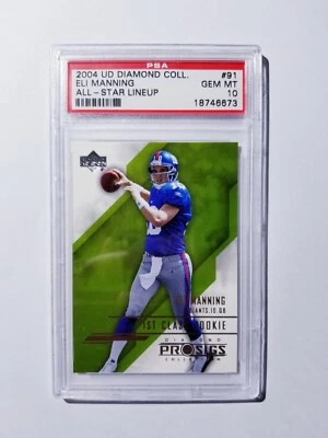2004 Upper Deck Diamond Pro Sigs Eli Manning Rookie PSA 10 GEM  MT #91 RC POP 15 - Image 1 of 2