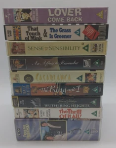Job Lot VHS VB 459 Cassettes x10: Classic Romance - Sense, Pride, The King and I - Picture 1 of 20