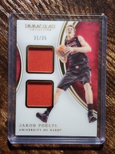 Jakob Poeltl 2016-2017 Immaculate Collegiate Collection Duel Patch /25 SP