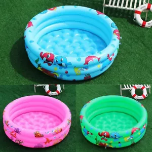 Children Kids Inflatable Swimming Pool Portable 3/4/5ft (90/120/150cm) Options - Picture 1 of 26