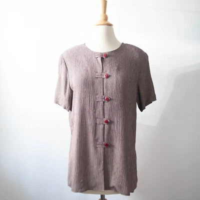 Camiseta manga corta vintage años 80 Norton McNaughton botón delantero hombrera 6P Foto 1 de 4