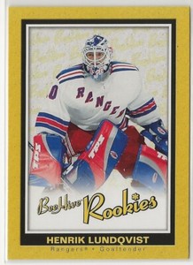 2005 2005-06 Beehive Gold Rookies #126 Henrik Lundqvist New York Rangers