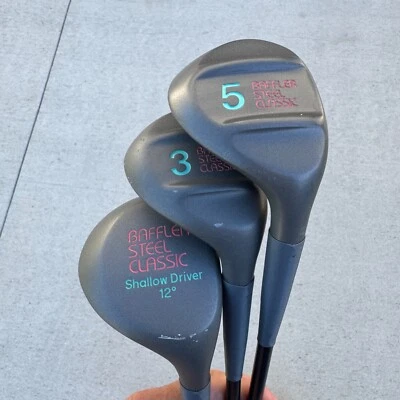 Lady Cobra Baffler Steel Golf Clubs Driver 3 & 5 Woods Graphite RH Classic Set - Image 1 of 4