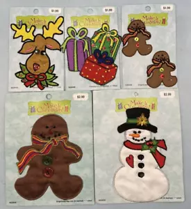 Make It Christmas Applique Lot 2007 OOP Gingerbread Snowman Rudolph Gifts 5 Sets - Picture 1 of 2