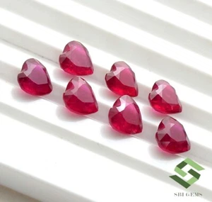 6 mm Natural Ruby Heart Shape Cut Lot 07 Pcs 7.78 CTS Calibrated Loose Gems GF - Picture 1 of 6