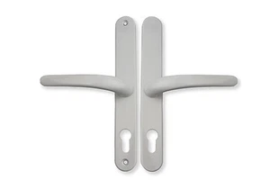 Fullex Door Handle White Finish 68mm Pz 215mm Fixing Screwa Sprung Levers (WP) - Picture 1 of 3