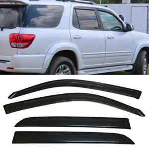 Fit 2001-2007 Toyota Sequoia Window Visors Sun Vent Shade Rain Wind Guards Smoke - Foto 1 di 9