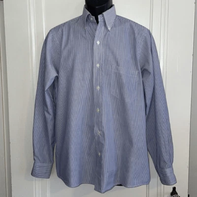 Gant синий и белый в полоску рубашка - Изображение 1 из 4