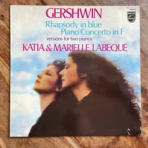 GERSHWIN - RHAPSODY IN BLUE - KATIA & MARIELLE LABEQUE NEAR MINT VINYL LP - Picture 1 of 10